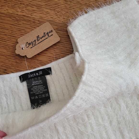 Jack & Jill Eyelash Crop Top - ivory - Picture 2 of 4